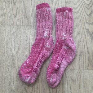 Smartwool Pink Kids Wool Ski Socks Size Large 3-6